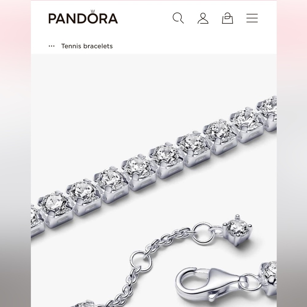 PANDORA - Sparkling Bold Tennis Bracelet - Picture 4 of 5